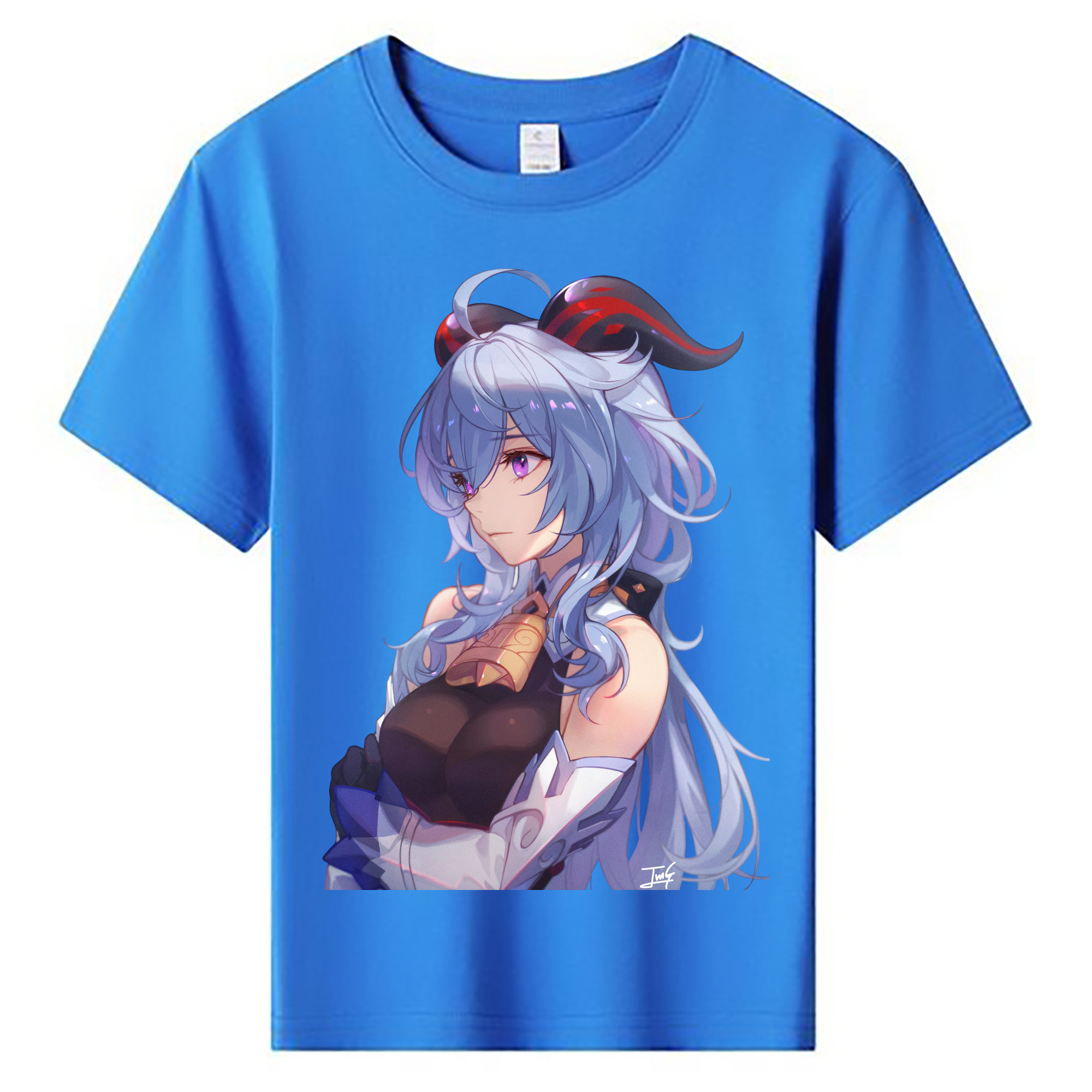 げんし神 甘雨 かんう genshin Ganyu 綿100％キッズTシャツ（フロントプリント）